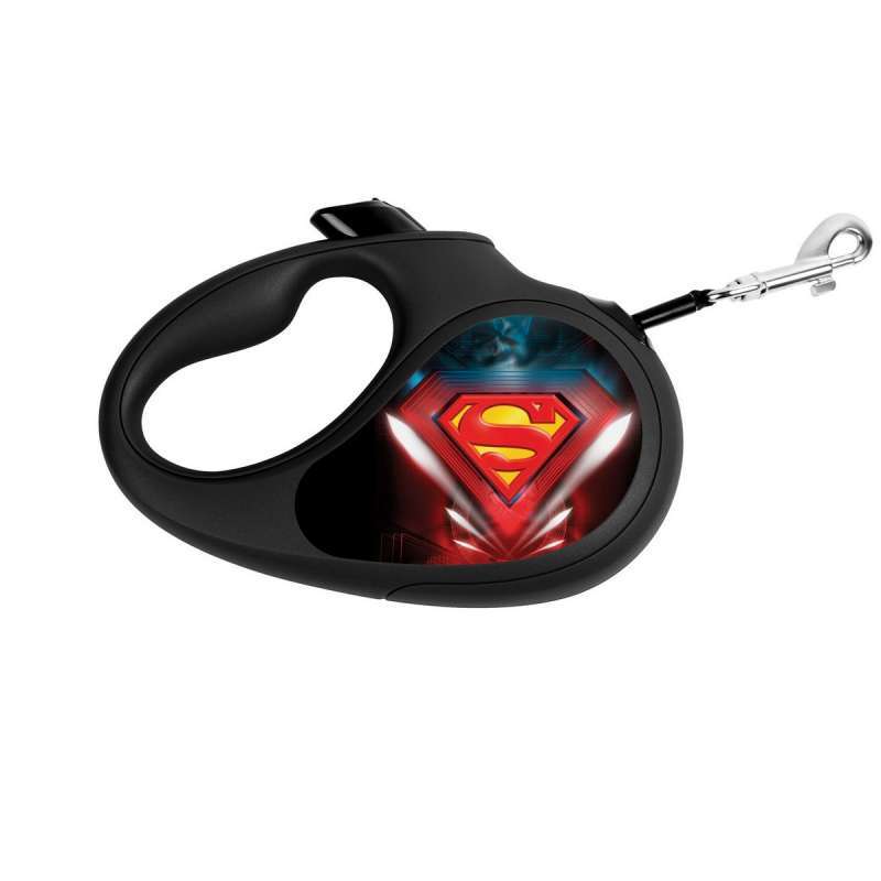 Collar (Коллар) WAUDOG Roulette Leash - Поводок-рулетка для собак с рисунком "Супермен Лого" (XS) в E-ZOO
