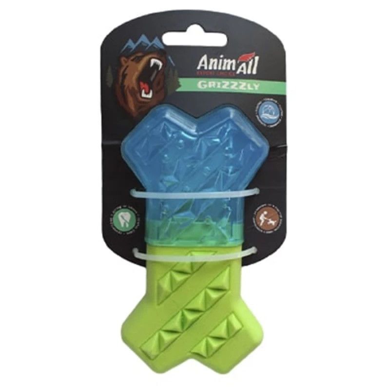 AnimAll (ЭнимАлл) GrizZzly - Игрушка для собак, косточка охлаждающая (13,5х7,4х3,8 см) в E-ZOO