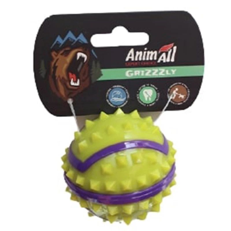 AnimAll (ЕнімАлл) GrizZzly - Іграшка м'яч з шипами для собак (7 см) в E-ZOO