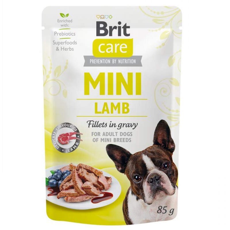 Brit Care (Бріт Кеа) Mini Lamb - Вологий корм з ягням для собак дрібних і міні-порід (філе в соусі) (85 г) в E-ZOO