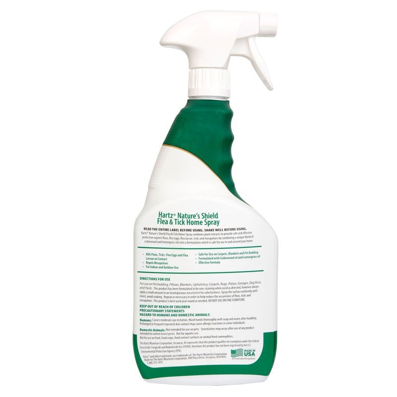Hartz (Хартц) Nature's Shield Flea & Tick Home Spray - Спрей від бліх, кліщів і комарів для предметів домашнього вжитку на основі масел кедру та лемонграсу (946 мл) в E-ZOO