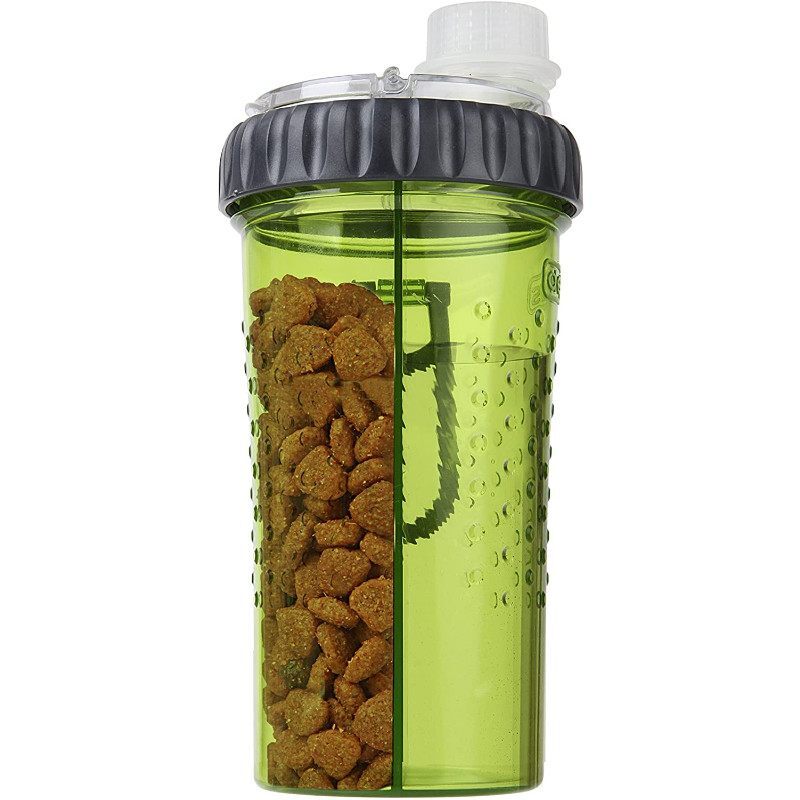Dexas (Дексас) Snack DuO - Пляшка подвійна для води та корму або ласощів (480 мл (2х240 мл)) в E-ZOO