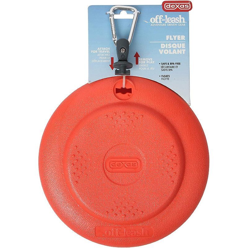 Dexas (Дексас) Off-Leash Frisbee Flyer - Іграшка-тарілка з карабіном для собак (⌀ 22 см) в E-ZOO