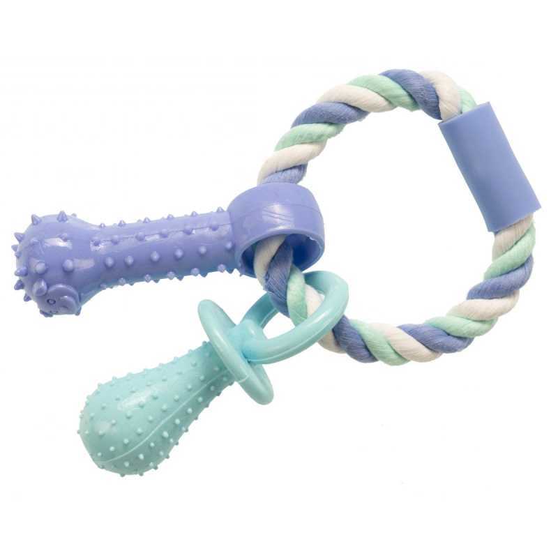 GimDog (ДжимДог) Cotton Dent Plus - Іграшка для собак Дент Плюс мотузка / кільце з термопластичною гумою (15 см) в E-ZOO