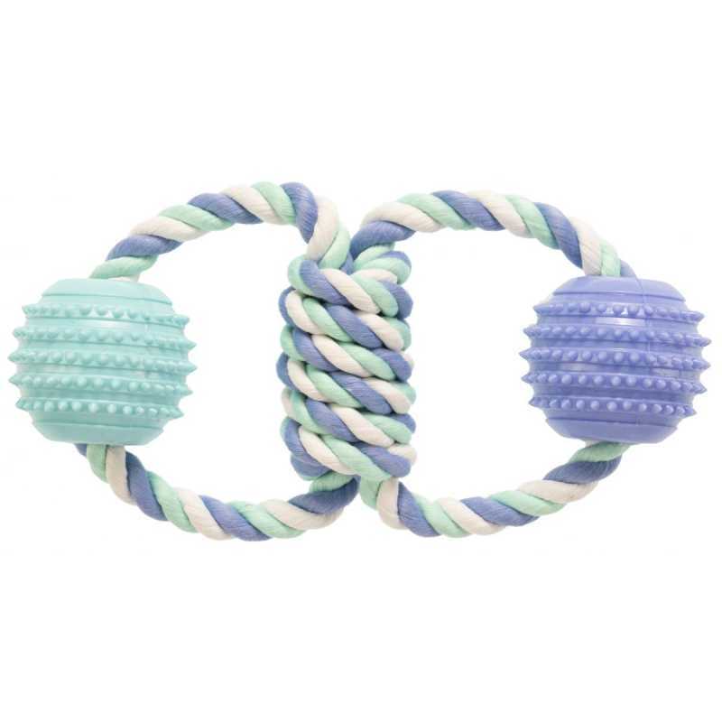 GimDog (ДжимДог) Cotton Dent Plus - Іграшка для собак Дент Плюс два кільця з мотузки з термопластичною гумою (21см) в E-ZOO