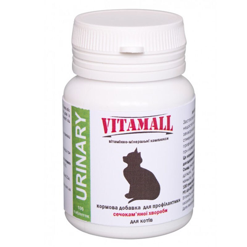 VitamAll (Вітамол) Urinary - Кормова добавка для профілактики сечокам'яної хвороби для котів (100 шт./уп.) в E-ZOO