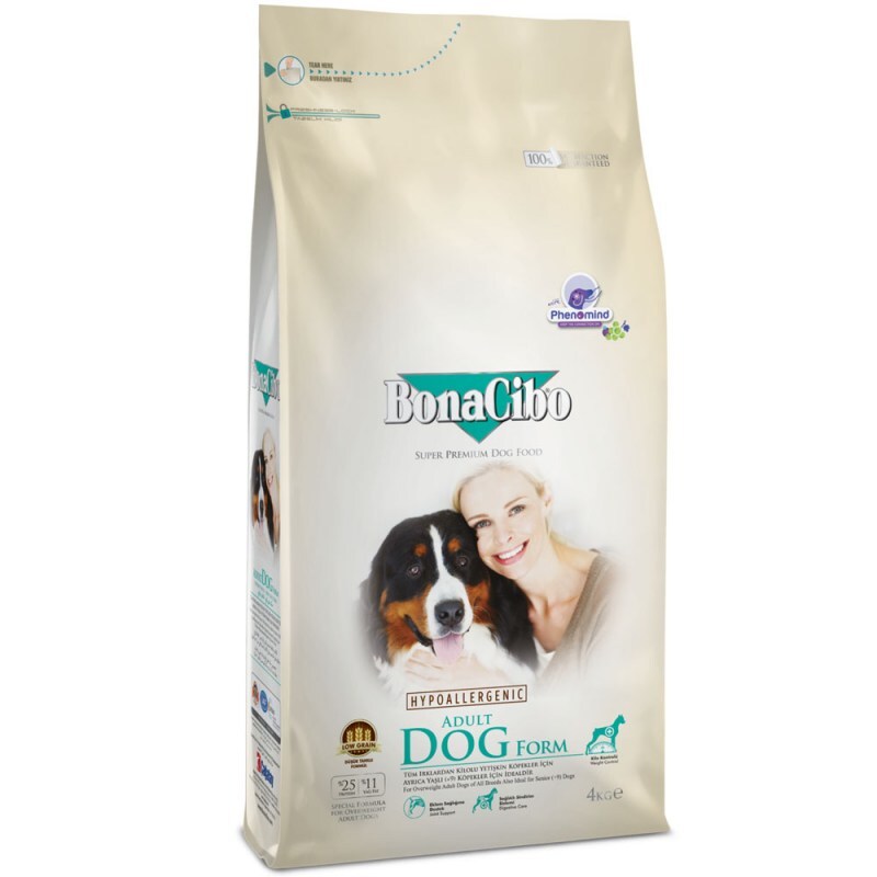 BonaCibo (БонаСибо) Adult Dog Form - Сухой корм с мясом курицы, анчоусами и рисом для взрослых собак с лишним весом и для стареющих собак (4 кг) в E-ZOO
