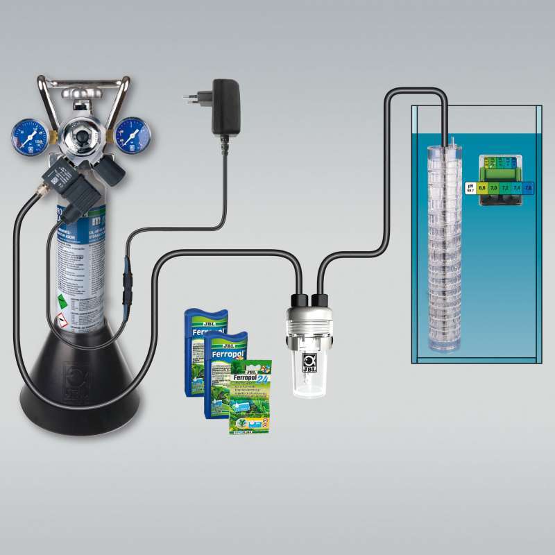 JBL (ДжиБиЭль) ProFlora m502 - СО2-система с многоразовым баллоном и электромагнитным клапаном для аквариумов объемом до 600 л (m502) в E-ZOO
