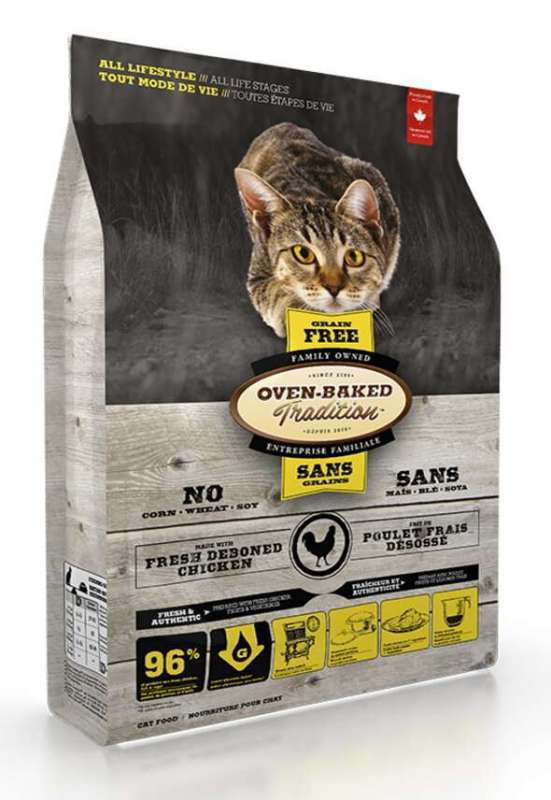 Oven-Baked (Овен-Бэкет) Tradition Grain-Free Chicken Formula - Беззерновой сухой корм со свежим мясом курицы для кошек разных пород на всех этапах жизни (1,13 кг) в E-ZOO