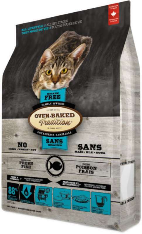 Oven-Baked (Овен-Бекет) Tradition Grain-Free Fish Formula - Беззерновий сухий корм зі свіжим м'ясом риби для котів різних порід на всіх етапах життя (1,13 кг) в E-ZOO