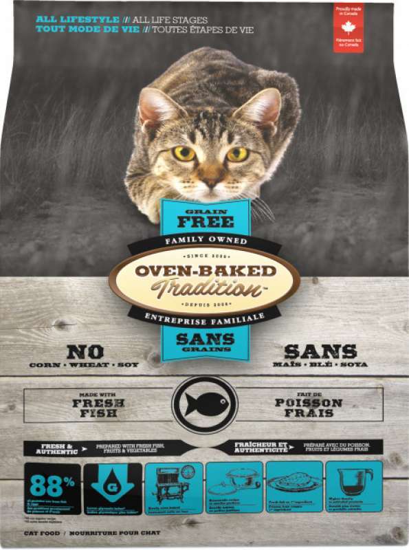 Oven-Baked (Овен-Бэкет) Tradition Grain-Free Fish Formula - Беззерновой сухой корм со свежим мясом рыбы для кошек разных пород на всех этапах жизни (1,13 кг) в E-ZOO