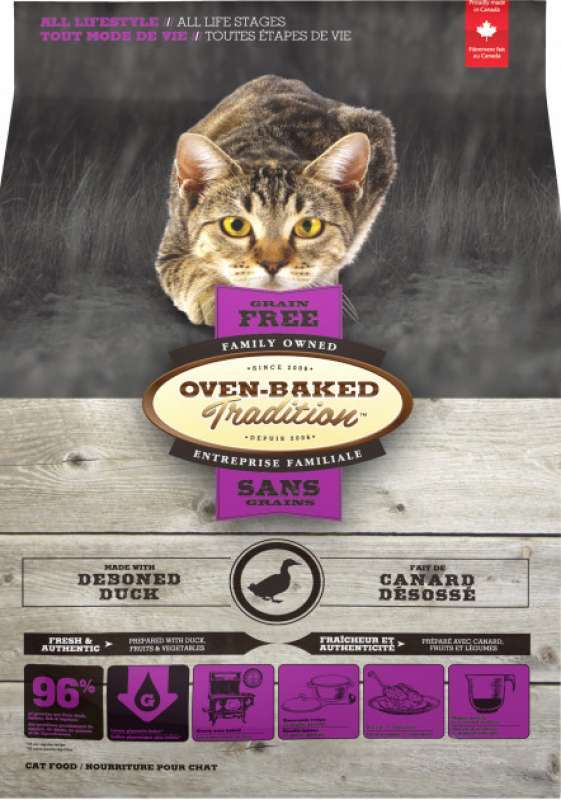 Oven-Baked (Овен-Бекет) Tradition Grain-Free Duck Formula - Беззерновий сухий корм зі свіжим м'ясом качки для котів різних порід на всіх етапах життя (2,27 кг) в E-ZOO