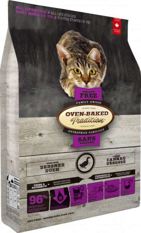 Oven-Baked (Овен-Бекет) Tradition Grain-Free Duck Formula - Беззерновий сухий корм зі свіжим м'ясом качки для котів різних порід на всіх етапах життя (2,27 кг) в E-ZOO