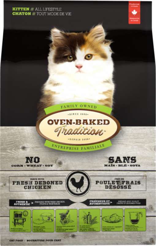 Oven-Baked (Овен-Бекет) Tradition Chicken Formula Kitten - Сухий корм зі свіжим м'ясом курки для кошенят всіх порід (2,27 кг) в E-ZOO