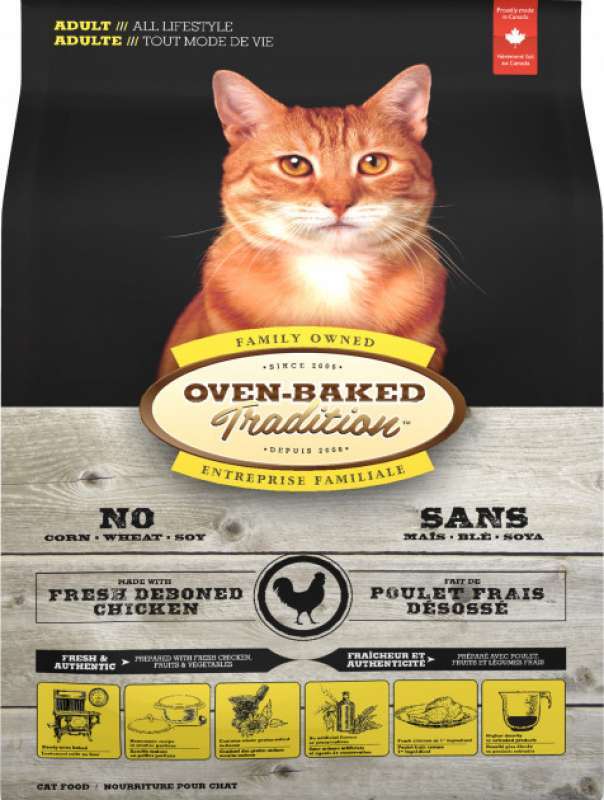 Oven-Baked (Овен-Бэкет) Tradition Chicken Formula Adult Cat - Cухой корм со свежим мясом курицы для кошек (2,27 кг) в E-ZOO
