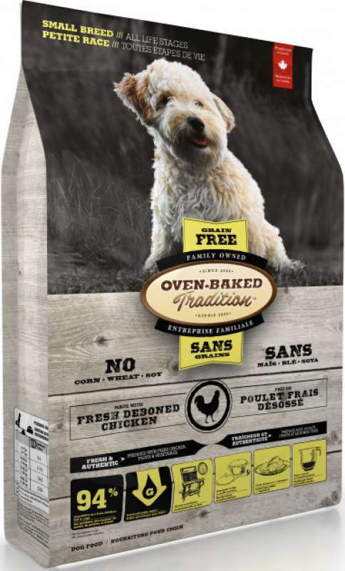 Oven-Baked (Овен-Бэкет) Tradition Grain-Free Chicken Dog Small Breeds - Беззерновой сухой корм со свежим мясом курицы для собак малых пород на всех стадиях жизни (2,27 кг Sale!) в E-ZOO
