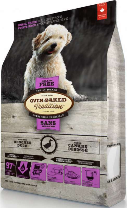 Oven-Baked (Овен-Бэкет) Tradition Grain-Free Duck Dog Small Breeds - Беззерновой сухой корм со свежим мясом утки для собак малых пород на всех стадиях жизни (4,54 кг) в E-ZOO