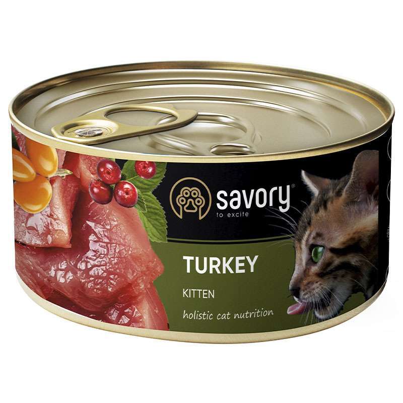 Savory (Сейвори) Turkey Kitten - Влажный корм c индейкой для котят всех пород (200 г) в E-ZOO