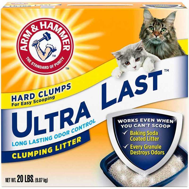 Arm and Hammer (Арм і Хаммер) Ultra Last Clumping Litter - Наповнювач для котячого туалету, що утворює грудки з нейтралізатором запахів тривалої дії (9,07 кг) в E-ZOO