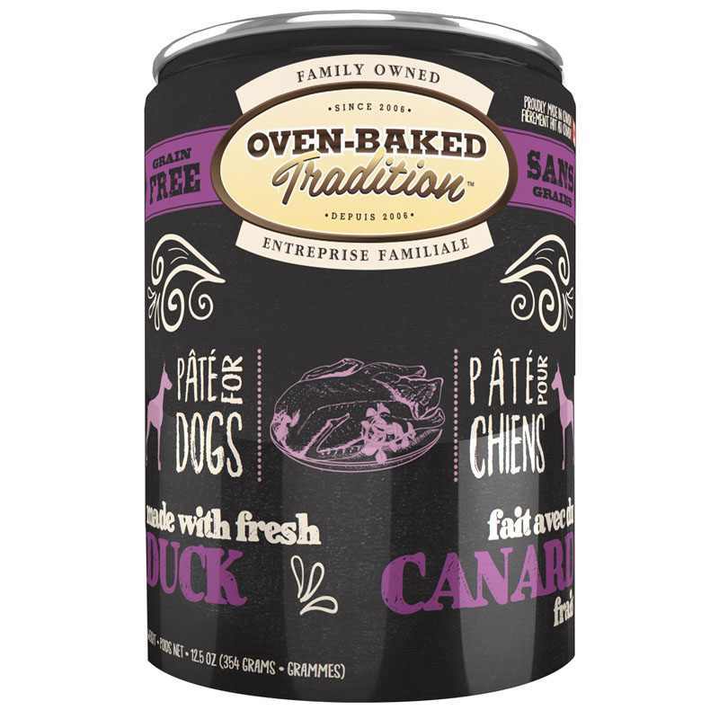 Oven-Baked (Овен-Бэкет) Tradition Dog Fresh Duck&Vegetables - Консервированный беззерновой корм со свежим мясом утки для собак (паштет) (354 г) в E-ZOO