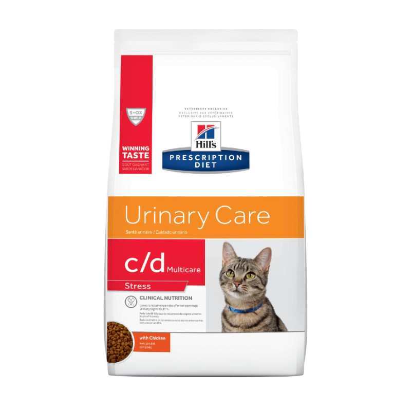 Hill's (Хиллс) Prescription Diet c/d Urinary Care Multicare Stress - Корм-диета для кошек с курицей для здоровья мочевыводящих путей и снижения стресса (1,5 кг) в E-ZOO
