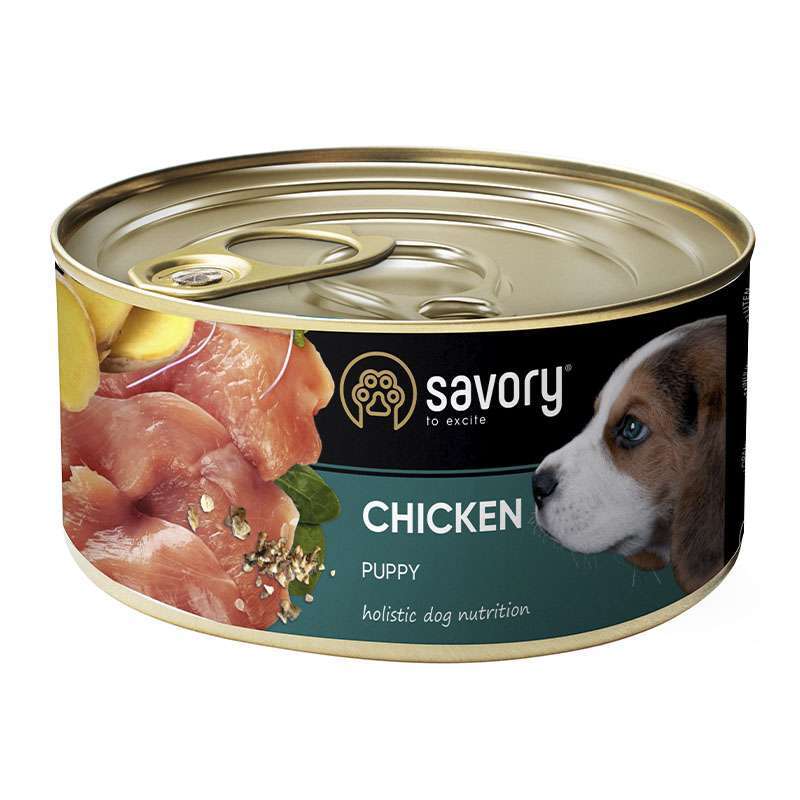 Savory (Сейворi) Chicken Puppy - Вологий корм з м'яса курки для цуценят (200 г) в E-ZOO