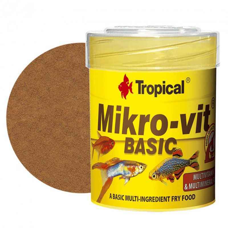 Tropical (Тропикал) Mikro-Vit Basic - Основной микронизованный корм для кормления мальков (50 мл) в E-ZOO