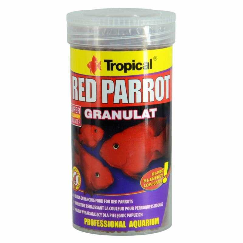 Tropical (Тропикал) Red Parrot Granulat - Корм для усиления окраса в гранулах для цихлид попугаев и других декоративных видов рыб (250 мл) в E-ZOO