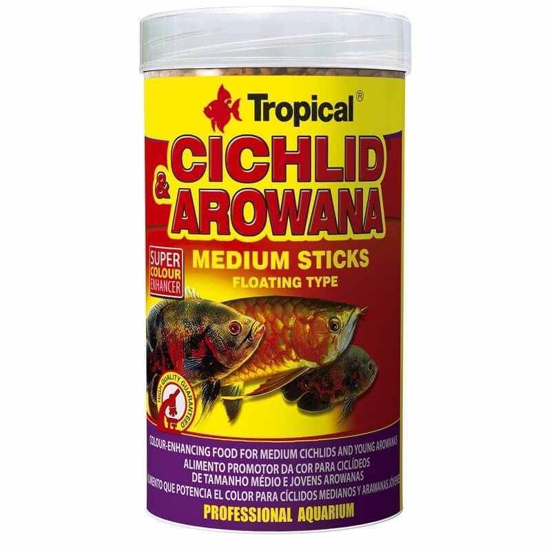 Tropical (Тропікал) Cichlid & Arowana Medium Sticks - Сухий корм в паличках для середніх цихлід та молодих арован (1 л) в E-ZOO
