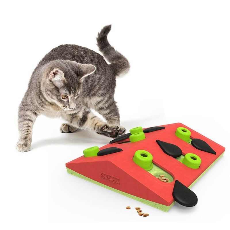 Nina Ottosson (Нина Оттоссон) Puzzle&Play Melon Madness - Интерактивная игрушка-головоломка "Арбуз" для кошек (26,6x7x26,5 см) в E-ZOO