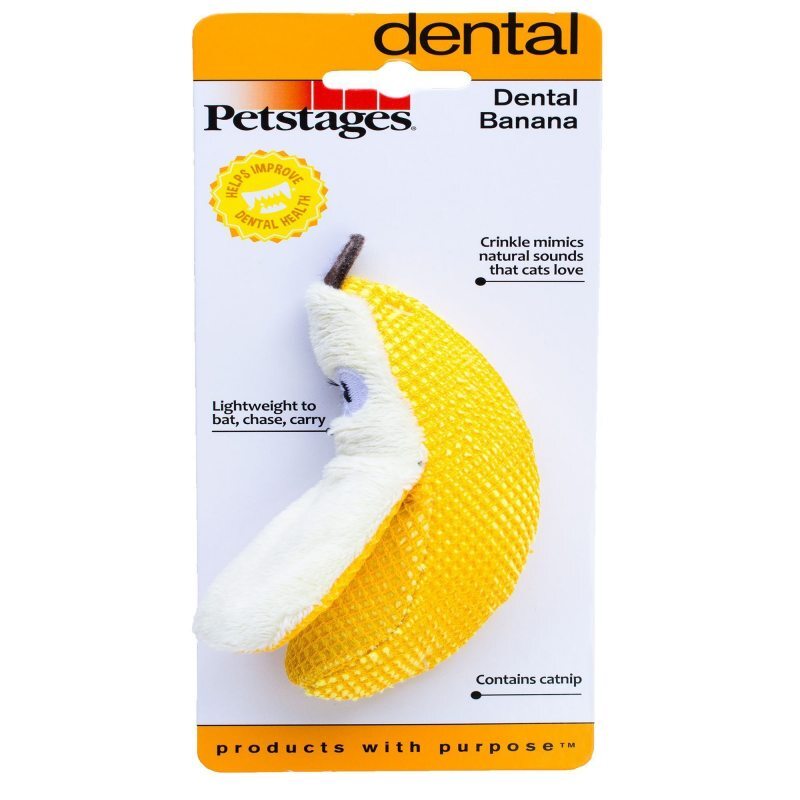 Petstages (Петстейджес) Dental Banana - Игрушка для кошек "Дентал Банан" (12 см) в E-ZOO