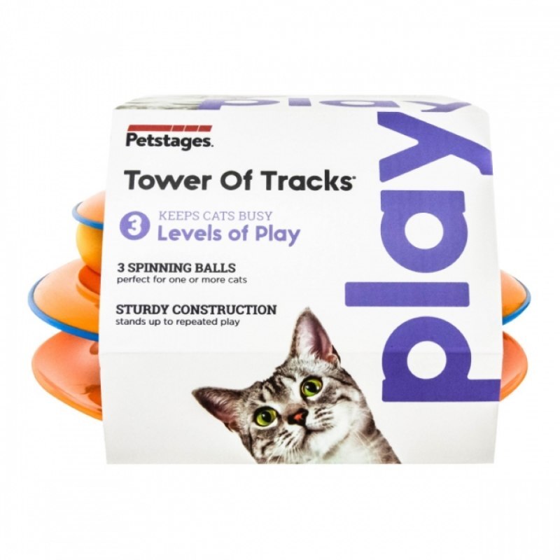 Petstages (Петстейджес) Tower of Tracks – Игрушка для котов "Трек Башня с мячиками" (25х15 см) в E-ZOO