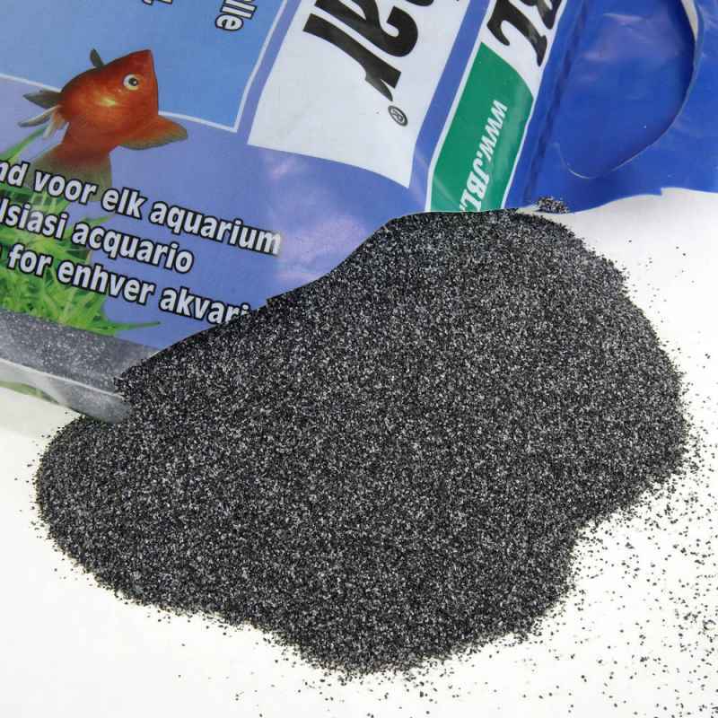 JBL (ДжиБиЭль) Sansibar Dark - Чёрный донный грунт для пресноводных и морских аквариумов, зернистостью 0,2-0,6 мм (5 кг) в E-ZOO