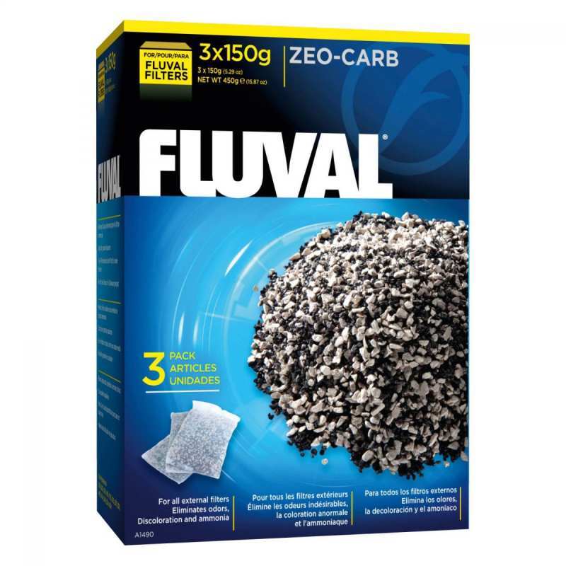 Fluval (Флювал) Zeo-Carb - Наполнитель для фильтра активированный уголь и цеолит (450 г) в E-ZOO