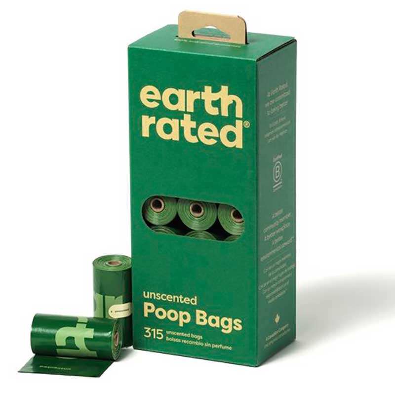 Earth Rated (Ес Рейтід) Poop Bags - Пакети для прибирання за собакою без аромату (1 рулон (15 шт.)) в E-ZOO