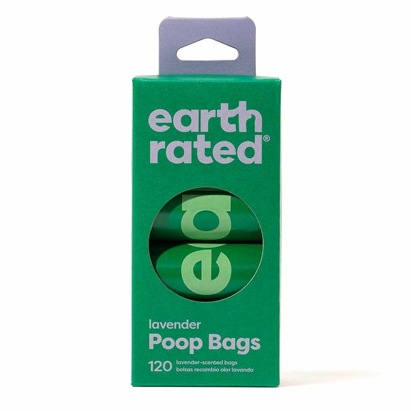 Earth Rated (Ес Рейтід) Poop Bags Lavender - Пакети для прибирання за собакою з ароматом лаванди (120 шт. (8 рулон.х15 шт.)) в E-ZOO