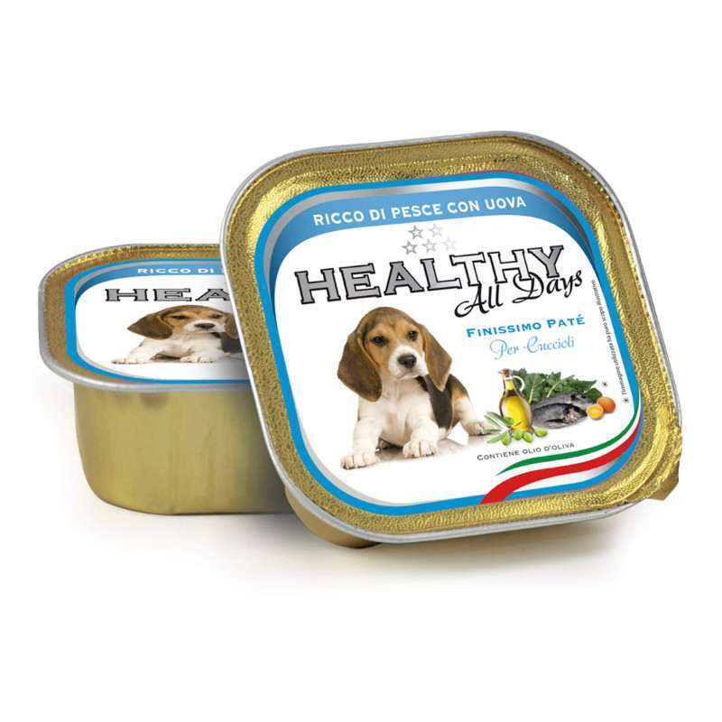 Healthy (Хэлси) All days - Консервированный корм с рыбой и яйцами для щенков (паштет с кусочками) (150 г) в E-ZOO