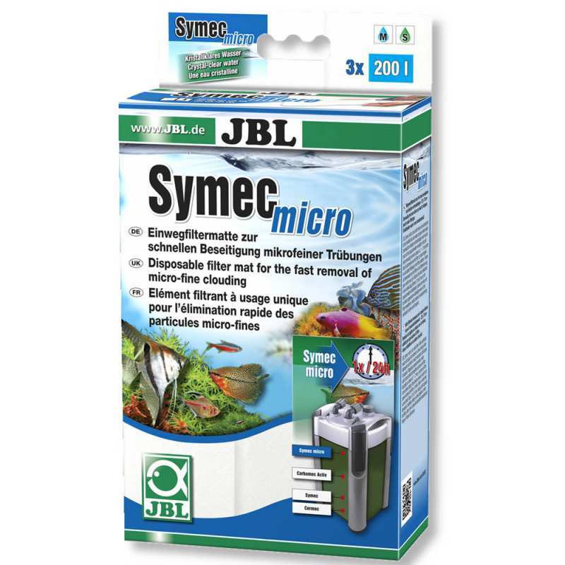 JBL (ДжиБиЭль) SymecMicro - Микроволокно для аквариумного фильтра для устранения помутнения воды в пресноводных или морских аквариумах (25х74 см) в E-ZOO