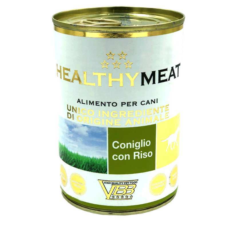 Healthy (Хелсі) Meat - Консервований корм з кроликом та рисом для собак (паштет) (400 г) в E-ZOO