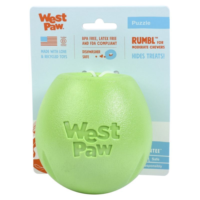 West Paw (Вест Пау) Zogoflex Echo Rumbl – Игрушка для лакомств для собак (ø 8 см) в E-ZOO
