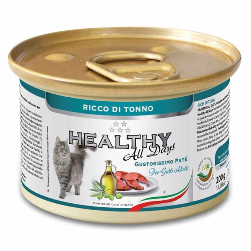 Healthy (Хэлси) All days - Консервированный корм с тунцом для котов (паштет) (200 г) в E-ZOO