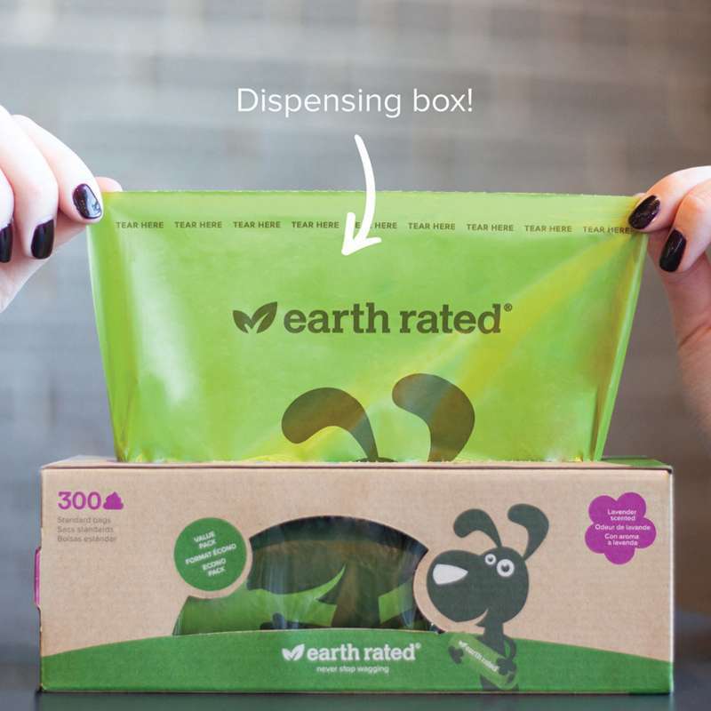 Earth Rated (Эс Рейтид) Refill Rolls Lavender Bulk Pack - Одноразовые гигиенические пакеты для уборки за собаками с ароматом лаванды в рулоне (300 шт./уп.) в E-ZOO