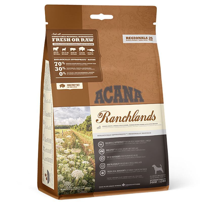 Acana (Акана) Ranchlands Recipe – Сухий корм з червоним м'ясом і рибою для собак різних порід на всіх стадіях життя (2 кг) в E-ZOO