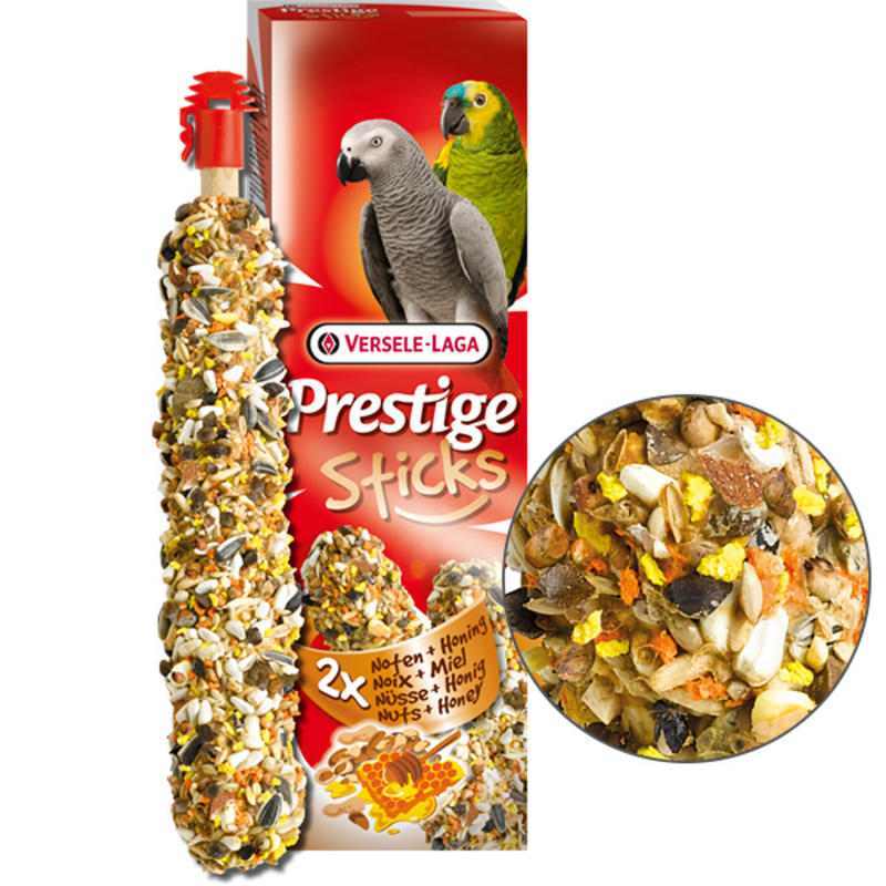 Versele-Laga (Верселя-Лага) Prestige Sticks Parrots Nuts & Honey - Ласощі "Горіхи з медом" для великих папуг (2х70 г) в E-ZOO