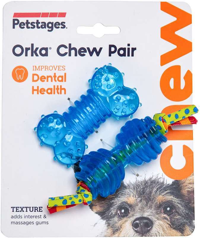 Petstages (Петстейджес) Orka Chew Pair – Набор игрушек для собак, мини косточка и гантель (Комплект) в E-ZOO