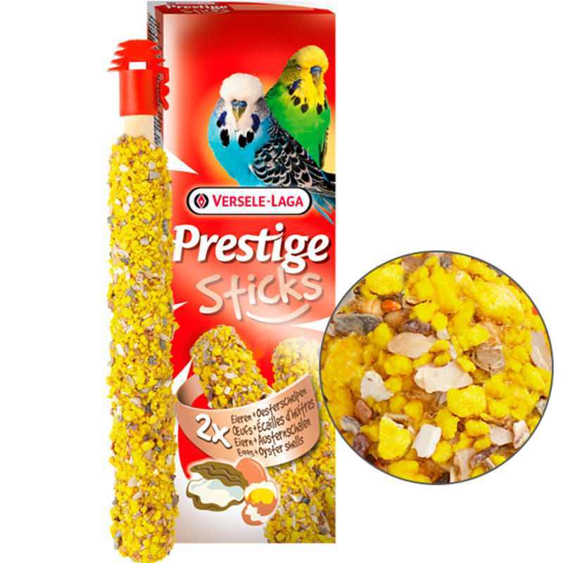 Versele-Laga (Верселя-Лага) Prestige Sticks Budgies Eggs & Oyster Shells - Ласощі "Яйця та раковини устриць" для хвилястих папуг (2х30 г) в E-ZOO