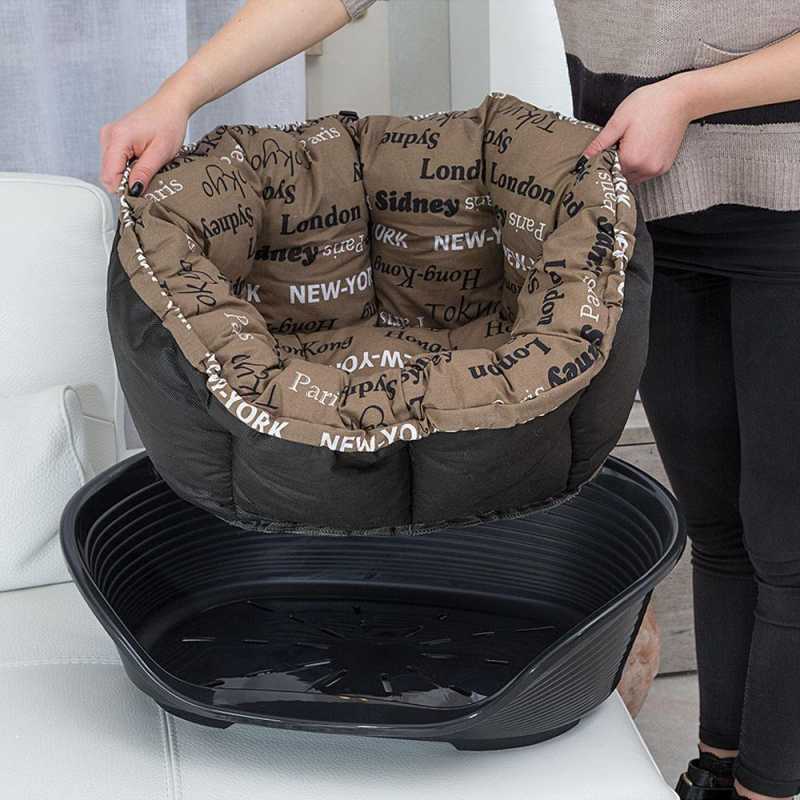 Ferplast (Ферпласт) Sofa Cities Cushion - Подушка из х/б ткани к пластиковому лежаку для собак крупных пород (96х71х32 см) в E-ZOO