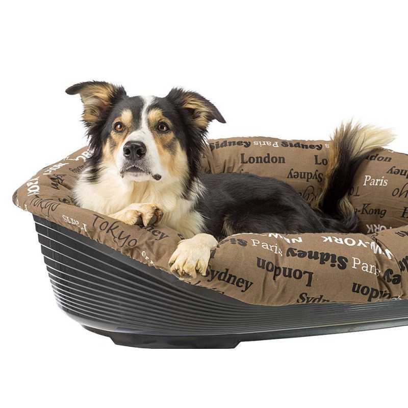 Ferplast (Ферпласт) Sofa Cities Cushion - Подушка из х/б ткани к пластиковому лежаку для собак крупных пород (96х71х32 см) в E-ZOO