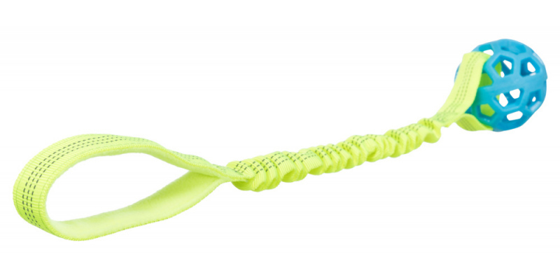 Trixie (Тріксі) Bungee Tugger - Іграшка м'яч на мотузці, з амортизатором для собак (7/48 см) в E-ZOO