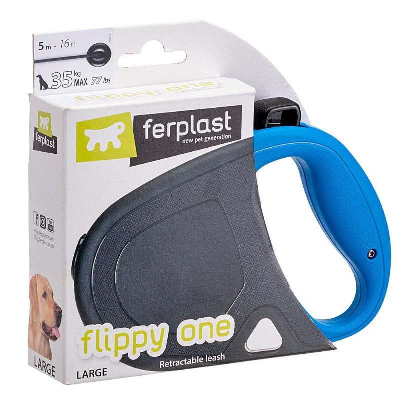 Ferplast (Ферпласт) Flippy One Cord – Поводок-рулетка для собак различных пород со шнуром (L) в E-ZOO